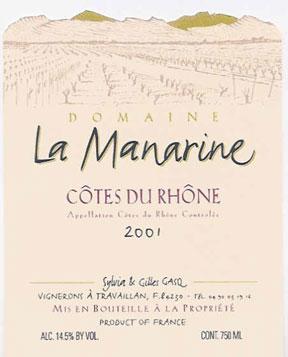 Domaine La Manarine - Cotes du Rhone 2021 (750ml) (750ml)