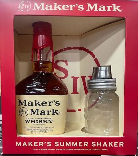 Maker's Mark Bourbon Whisky Summer Shaker Gift Set 750ml