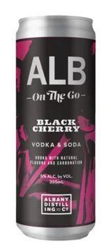 Albany Distilling Co. - The Cocktail Club Black Cherry Vodka & Soda (355ml can) (355ml can)