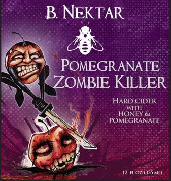 B. Nektar - Zombie Killer Pomegranate Hard Cider (4 pack cans)