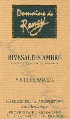Domaine De Rancy - Rivesaltes Ambre Vin Doux Naturel 2001 (500ml) (500ml)
